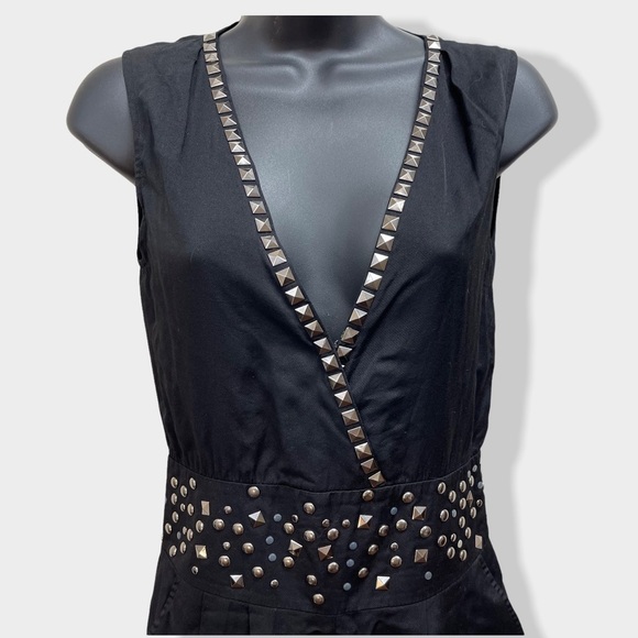 INTERLUD Black Studded‎ Sleeveless Jumpsuit - Picture 5 of 7